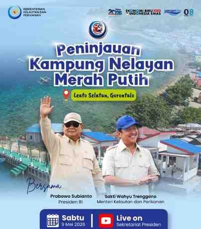 Presiden Prabowo Tinjau Kampung Nelayan Merah Putih Leato Selatan, Simbol Transformasi Ekonomi Pesisir