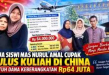 Dua Siswi MAS Nurul Amal Cupak Lulus Kuliah di China, Butuh Dana Keberangkatan Rp64 Juta