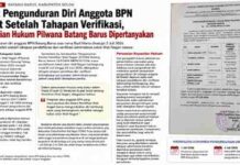 Surat Pengunduran Diri Terbit Setelah Tahapan Administrasi, Kepastian Hukum Penetapan Enam Bakal Calon Pilwana Batang Barus Dipertanyakan