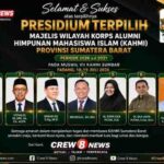 Crew 8 News Ucapkan Selamat kepada Mevrizal dan Kawan-Kawan sebagai Presidium Terpilih KAHMI Sumbar Periode 2026-2031
