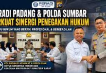 PERADI Padang Audiensi dengan Kapolda Sumbar, Perkuat Sinergi Penegakan Hukum
