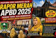 DPRD Kabupaten Solok Beri Rapor Merah Pengelolaan APBD 2025: Pertumbuhan Ekonomi Turun, SiLPA Membengkak, Aset Daerah Masih Bermasalah