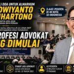 Diawali Doa untuk Almarhum R. Dwiyanto Prihartono, Ujian Profesi Advokat di Padang Resmi Dimulai