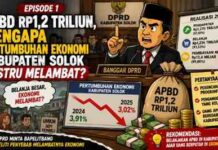 APBD Rp1,2 Triliun, Mengapa Pertumbuhan Ekonomi Kabupaten Solok Justru Melambat?