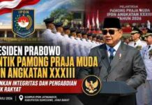 Presiden Prabowo Lantik Pamong Praja Muda IPDN Angkatan XXXIII, Tekankan Integritas dan Pengabdian kepada Rakyat