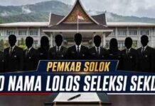 10 Pejabat Lolos Administrasi Seleksi Sekda Kabupaten Solok, Rekam Jejak Beragam