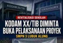 Kodam XX/TIB Diminta Buka Pelaksanaan Revitalisasi SMPN 3 Lubuk Alung
