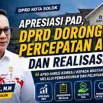 PAD Diapresiasi, Ketua DPRD Kota Solok Fauzi Rusli Dorong Percepatan Belanja dan Realisasi TKD