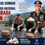 Terhubung dengan Kapolri dari Sembalun, Kapolda Sumbar Tanam Bawang Putih di Solok Dukung Agenda Nasional