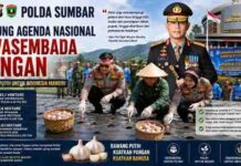 Terhubung dengan Kapolri dari Sembalun, Kapolda Sumbar Tanam Bawang Putih di Solok Dukung Agenda Nasional