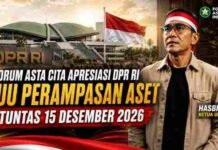 Forum Asta Cita Indonesia Apresiasi Komitmen DPR Tuntaskan RUU Perampasan Aset Desember 2026