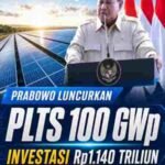 Prabowo Luncurkan Program PLTS 100 GWp, Investasi Diproyeksikan Tembus Rp1.140 Triliun