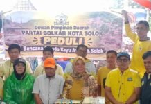 Golkar Kota Solok Hadir di Posko Galodo Arosuka, Bawa Bantuan untuk Warga Terdampak