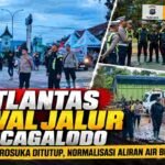 Pascagalodo, Satlantas Polres Solok Kawal Arus, Bypass Arosuka Ditutup untuk Normalisasi Aliran Air