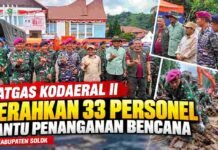Satgas Kodaeral II Kerahkan 33 Personel Bantu Penanganan Bencana di Kabupaten Solok