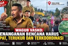 Wagub Vasko: Penanganan Bencana Harus Cepat, Terukur dan Terkoordinasi