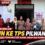 Kapolres Solok Cek TPS Pilwana, Pastikan Pemungutan Suara Aman dan Kondusif