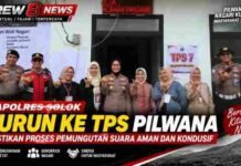 Kapolres Solok Cek TPS Pilwana, Pastikan Pemungutan Suara Aman dan Kondusif