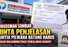 Ombudsman Sumbar Minta Penjelasan Panitia Pilwana Batang Barus, Keberatan Dua Kandidat Berujung Pemeriksaan Administrasi