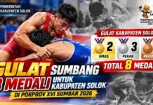 Gulat Sumbang 8 Medali untuk Kabupaten Solok di Porprov XVI Sumbar